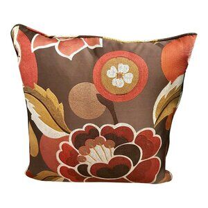 Luxury Botanical Silk Pillow With Feather Filling